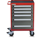 Proto® 560S 30" Roller Cabinet- 6 Drawer- Safety Red & Gray - Exact Tool & Supply