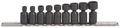 Proto® 1/4" Drive 9 Piece Metric Universal Impact Socket Set - 12 Point - Exact Tool & Supply