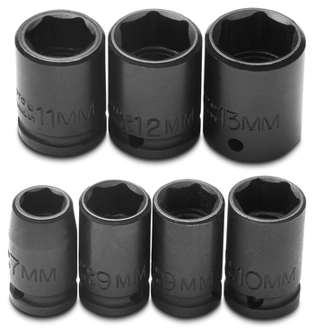 Proto® 1/4" Drive 7 Piece Metric Impact Socket Set - 6 Point - Exact Tool & Supply