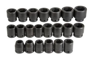 Proto® 3/4" Drive 21 Piece Metric Impact Socket Set - 6 Point - Exact Tool & Supply