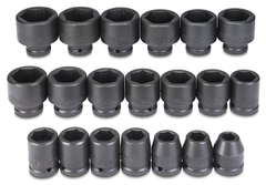 Proto® 3/4" Drive 20 Piece Impact Socket Set - 6 Point - Exact Tool & Supply