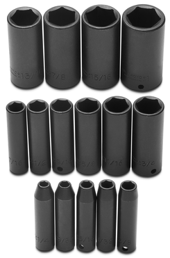 Proto® 3/8" Drive 15 Piece Deep Impact Socket Set - 6 Point - Exact Tool & Supply