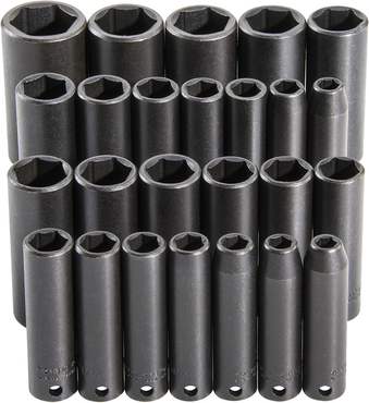 Proto® 3/8" Drive 25 Piece  Deep Impact Socket Set - 6 Point - Exact Tool & Supply