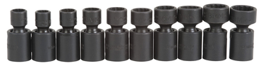 Proto® 3/8" Drive 10 Piece Metric Universal Impact Socket Set - 12 Point - Exact Tool & Supply