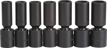 Proto® 1/2" Drive 7 Piece Deep Metric Universal Impact Socket Set - 6 Point - Exact Tool & Supply