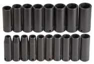 Proto® 1/2" Drive 18 Piece Deep Impact Socket Set - 6 Point - Exact Tool & Supply