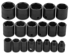 Proto® 3/8" Drive 19 Piece Metric Impact Socket Set - 6 Point - Exact Tool & Supply