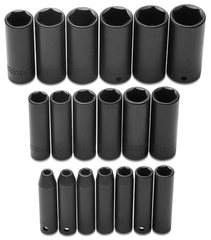 Proto® 3/8" Drive 19 Piece Metric Deep Impact Socket Set - 6 Point - Exact Tool & Supply