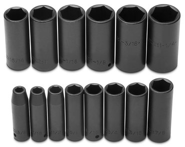 Proto® 1/2" Drive 15 Piece Deep Impact Socket Set - 6 Point - Exact Tool & Supply