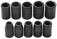 Proto® 1/2" Drive 10 Piece Metric Impact Socket Set - 6 Point - Exact Tool & Supply