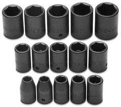 Proto® 1/2" Drive 15 Piece Metric Impact Socket Set - 6 Point - Exact Tool & Supply