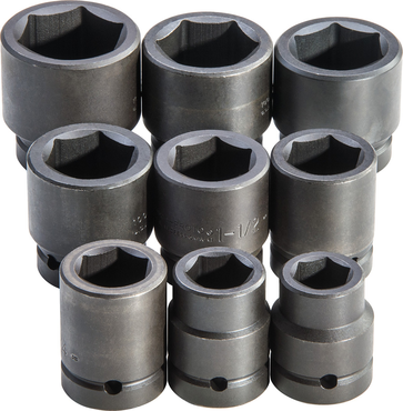 Proto® 1" Drive 9 Piece Impact Socket Set - 6 Point - Exact Tool & Supply