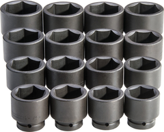 Proto® 1" Drive 16 Piece Impact Socket Set - 6 Point - Exact Tool & Supply