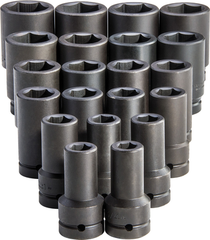 Proto® 1" Drive 21 Piece Deep Impact Socket Set - 6 Point - Exact Tool & Supply