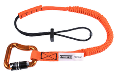 Proto® Elastic Lanyard With Triple Lock Carabiner - 15 lb. - Exact Tool & Supply