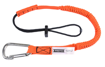 Proto® Elastic Lanyard With Stainless Steel Carabiner - 15 lb. - Exact Tool & Supply