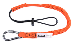 Proto® Elastic Lanyard With Screw Gate Carabiner - 15 lb. - Exact Tool & Supply