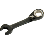 Proto® Black Chrome Combination Stubby Reversible Ratcheting Wrench 9/16" - Spline - Exact Tool & Supply