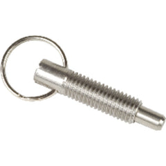 Pull Ring Retractable 3/8″–16, Locking without Locking Element, Steel Black Oxide - Exact Tool & Supply