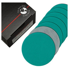 5″-100 Grit PSA - Q711T Film - Disc with Tab - DWT - Premium - Exact Tool & Supply