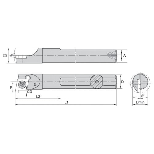 CCMI18740R WG CARBIDE GROOVING THREADING BAR - Exact Tool & Supply
