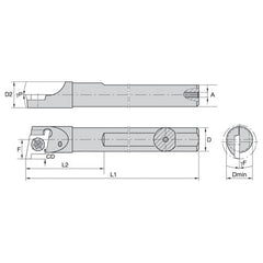 CCMI18740R WG CARBIDE GROOVING THREADING BAR - Exact Tool & Supply