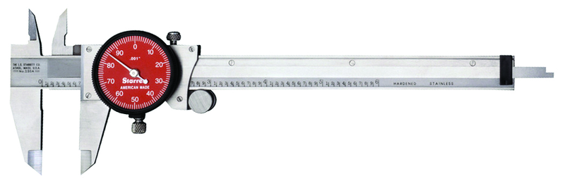 #R120A-6 - 0 - 6'' Measuring Range (.001 Grad.) - Dial Caliper with Letter of Certification - Exact Tool & Supply