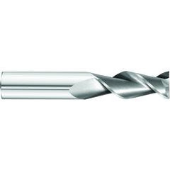 1 x 1 x 2 x 4 OAL Square 2 Flute Carbide End Mill for Aluminum - Round Shank- Uncoated - Exact Tool & Supply