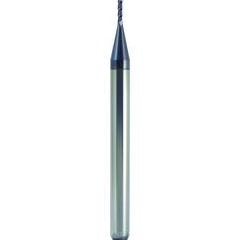 .020 x 1/8 x .060 x 1-1/2 4FL W/ .005 C/R End Mill-Uncoated - Exact Tool & Supply