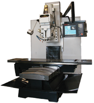 BTM50CNC Bed Type Milling Machine with 10 HP Motor; 20 x 63 Table; 2600 lb Table Cap; 60-4000 RPM - Exact Tool & Supply
