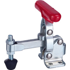 200 lbs Solid Bar Flanged Base Vertical T-Handle Hold-Down Clamp - Exact Tool & Supply