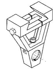 Right Angle Arbor Support for Vertical Milling Machine - Model #HR-OUT-BR-50 - Exact Tool & Supply