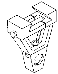 Right Angle Arbor Support for Vertical Milling Machine - Model #HR-OUT-WEL-45 - Exact Tool & Supply