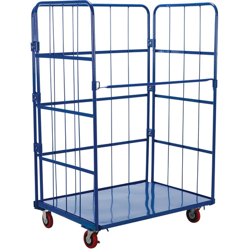 Blue Nestable Roller Container 1 Shelf - Exact Tool & Supply