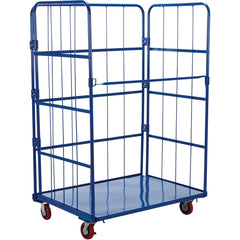 Blue Nestable Roller Container 1 Shelf - Exact Tool & Supply