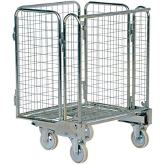 Galv Nestable Roller Container 26.3 × 35.6 - Exact Tool & Supply