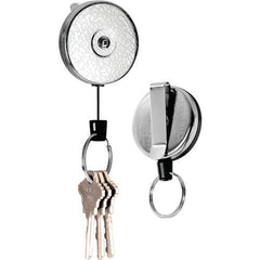 Model: 485-HDK-48″ Kevlar Cord Key Reel with Belt Clip - Split Ring Attachment - Exact Tool & Supply