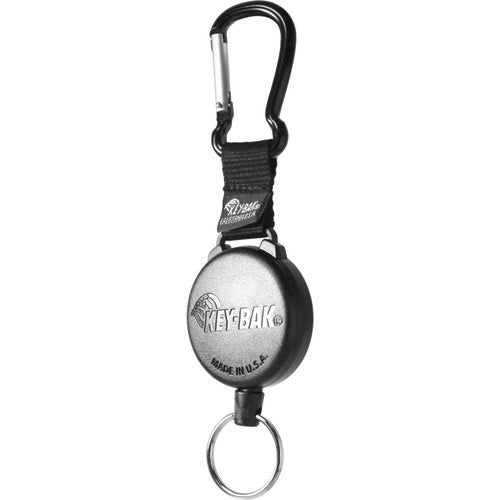 Model: 488B - Securit 48″ Kevlar Cord Retractor with Carabineer Clip - Split Ring Attachment - Exact Tool & Supply