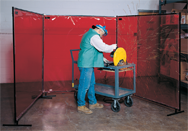 6' x 6' - Protect-O-Screen Welding Screen-Trans Vinyl - Exact Tool & Supply