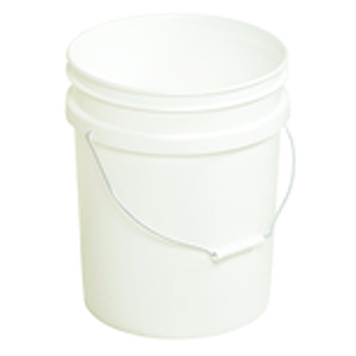 Plastic Pail - Model PAIL54PWS - White - Can be used with liquids up to 190°F - Exact Tool & Supply
