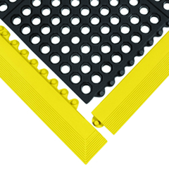 24/Seven NBR Edging Male Yellow Work Mat - Exact Tool & Supply