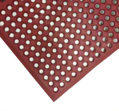 3' x 10' x 1/2" Thick Drainage MatÂ - Red - Exact Tool & Supply