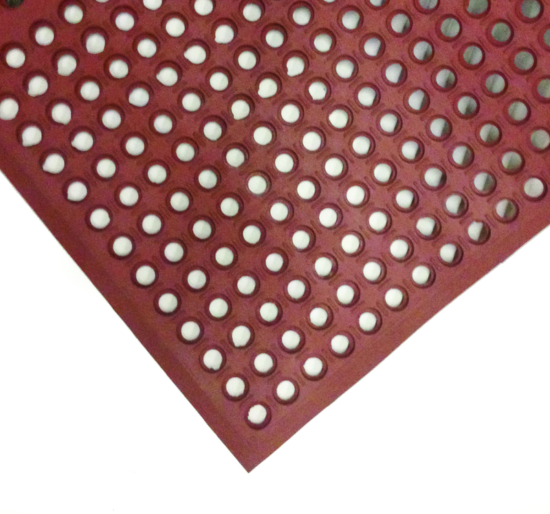 3' x 5' x 1/2" Thick Drainage MatÂ - Red - Exact Tool & Supply