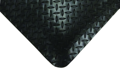 2' x 75' x 11/16" Thick Diamond Comfort Mat - Black - Exact Tool & Supply