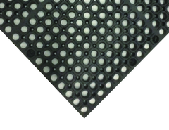 3' x 10' x 7/8" Thick Wet / Dry Mat - Black - Exact Tool & Supply