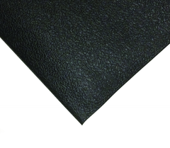 4' x 60' x 3/8" Thick Soft Comfort Mat - Black Pebble Emboss - Exact Tool & Supply