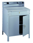 34-1/2" W x 29" D x 53" H - Foreman's Desk - Closed Type - w/Lockable Cabinet (w/Shelf) & Drawer - Exact Tool & Supply
