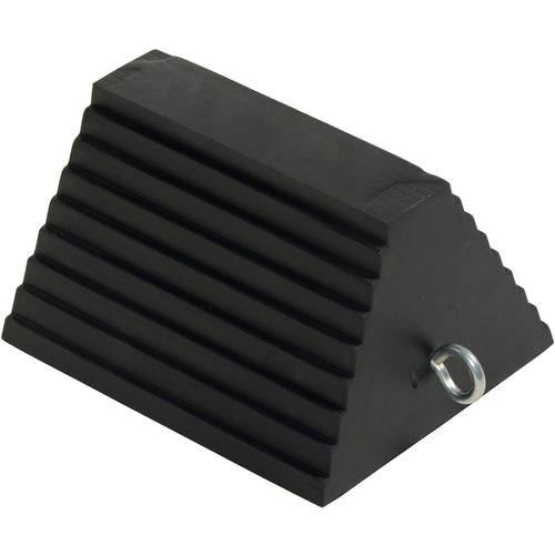 Rubber Wheel Chock-Eye Bolt And Dbl Jam Nut - Exact Tool & Supply