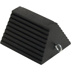 Rubber Wheel Chock-Eye Bolt And Dbl Jam Nut - Exact Tool & Supply