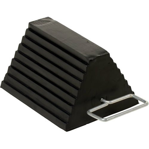 Rubber Wheel Chock Steel Handle 9.25″ - Exact Tool & Supply